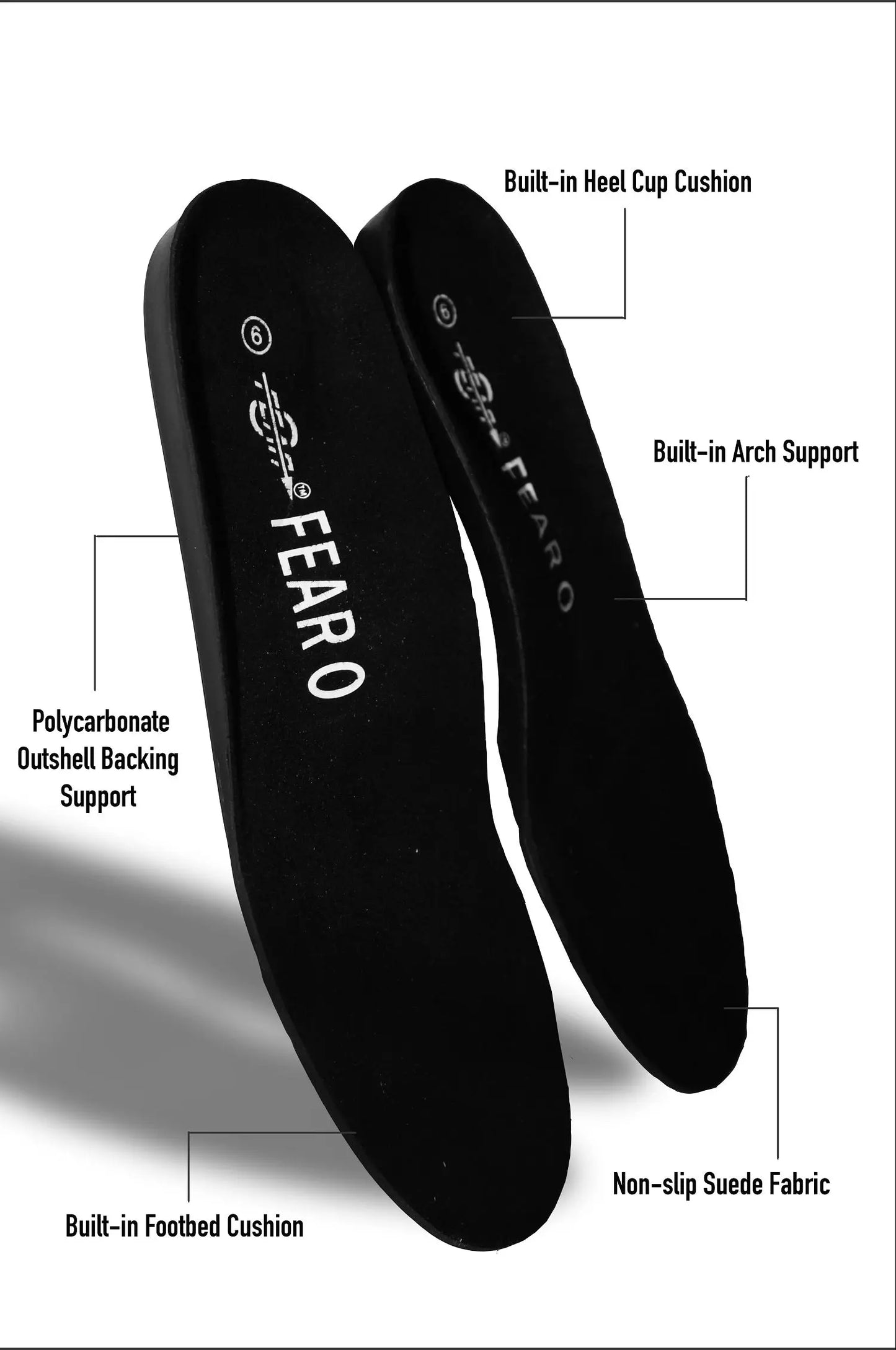 Orthopedic High Arch Support Insoles with Shock Absorption for Men and Women